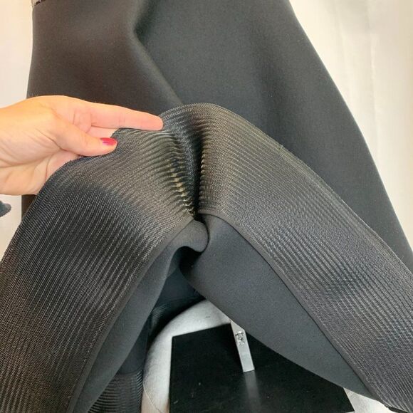 Donna Karan black sequin Bodice Flare Dress Sz 10 - Picture 7 of 15